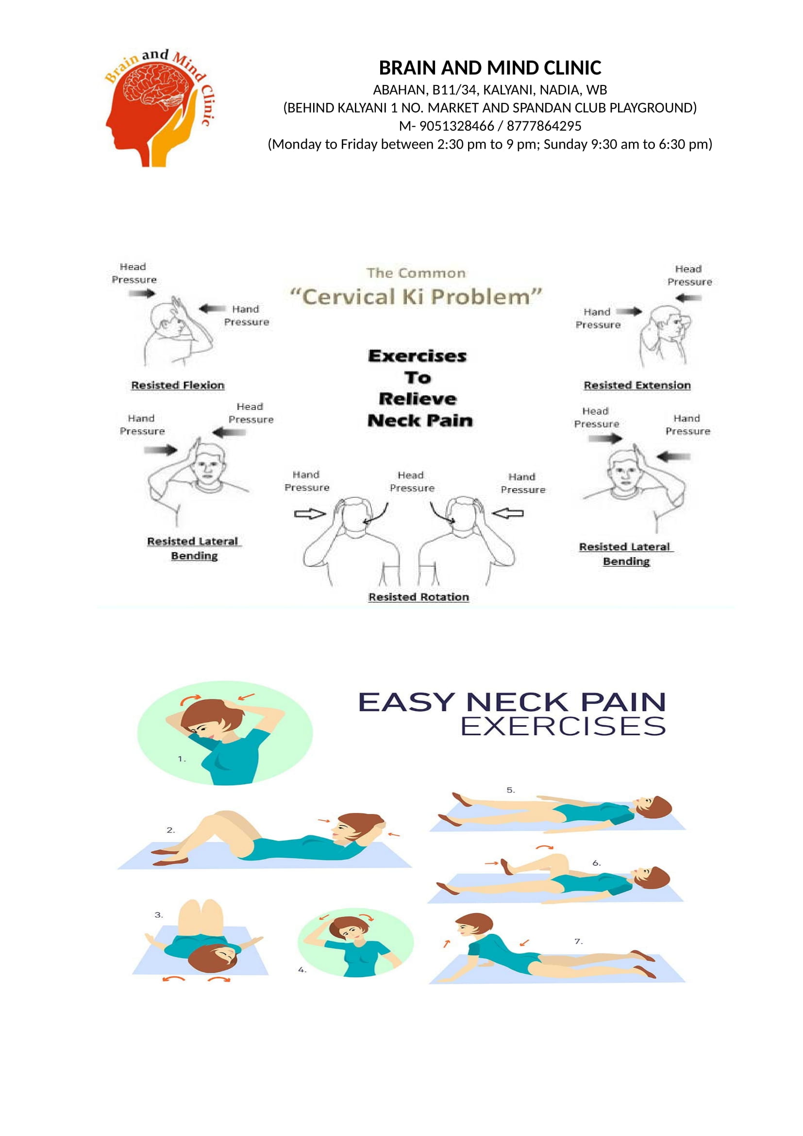 Exercises for neck pain
